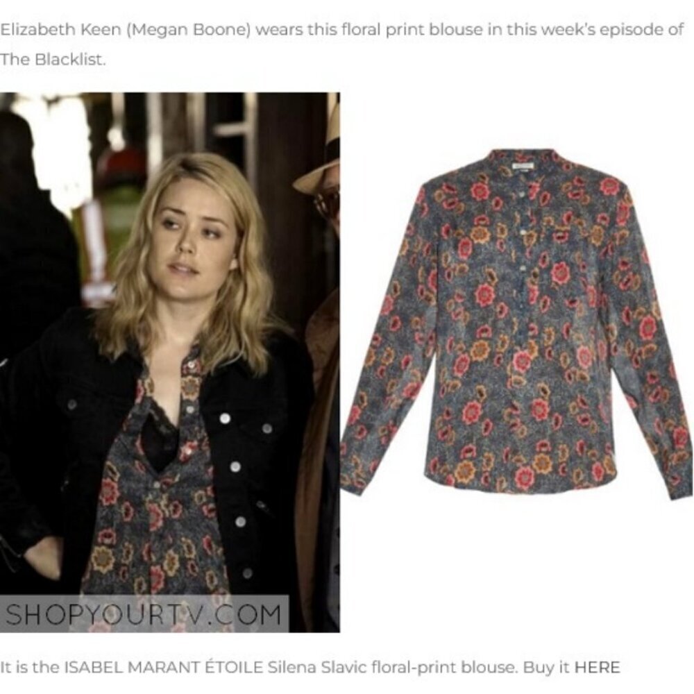 💕ISABEL MARANT ETOILE💕 Silena Flowers Blouse ~ Faded Black EU 44 - Picture 7 of 16